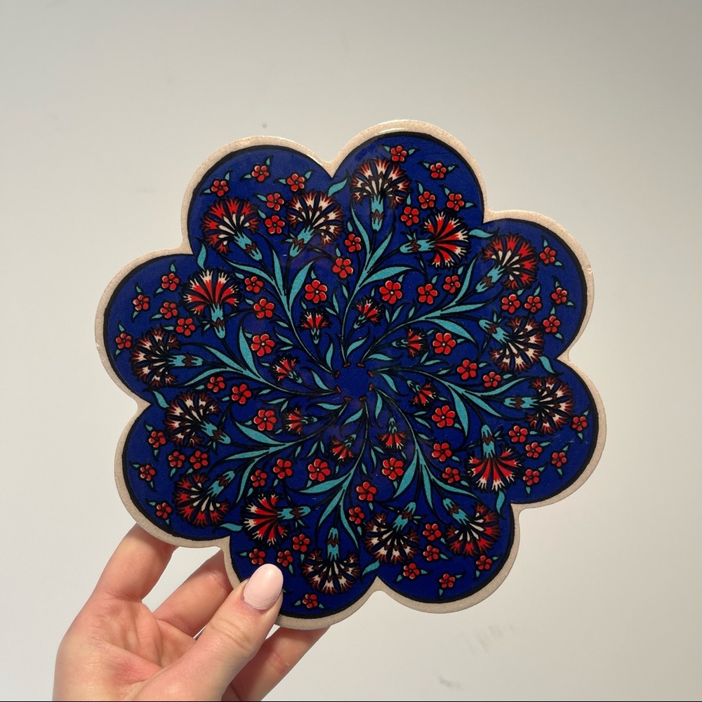 Taiwan Bohemian Floral Boho Ceramic Hot Plate Coaster